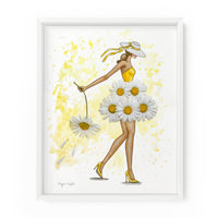 Daisy Darling Gal | Fashion Illustration Art Print