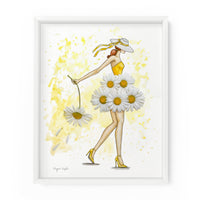 Daisy Darling Gal | Fashion Illustration Art Print