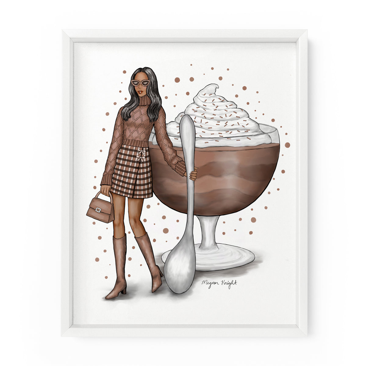 Mocha Mousse Gal | Fashion Illustration Art Print