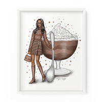 Mocha Mousse Gal | Fashion Illustration Art Print