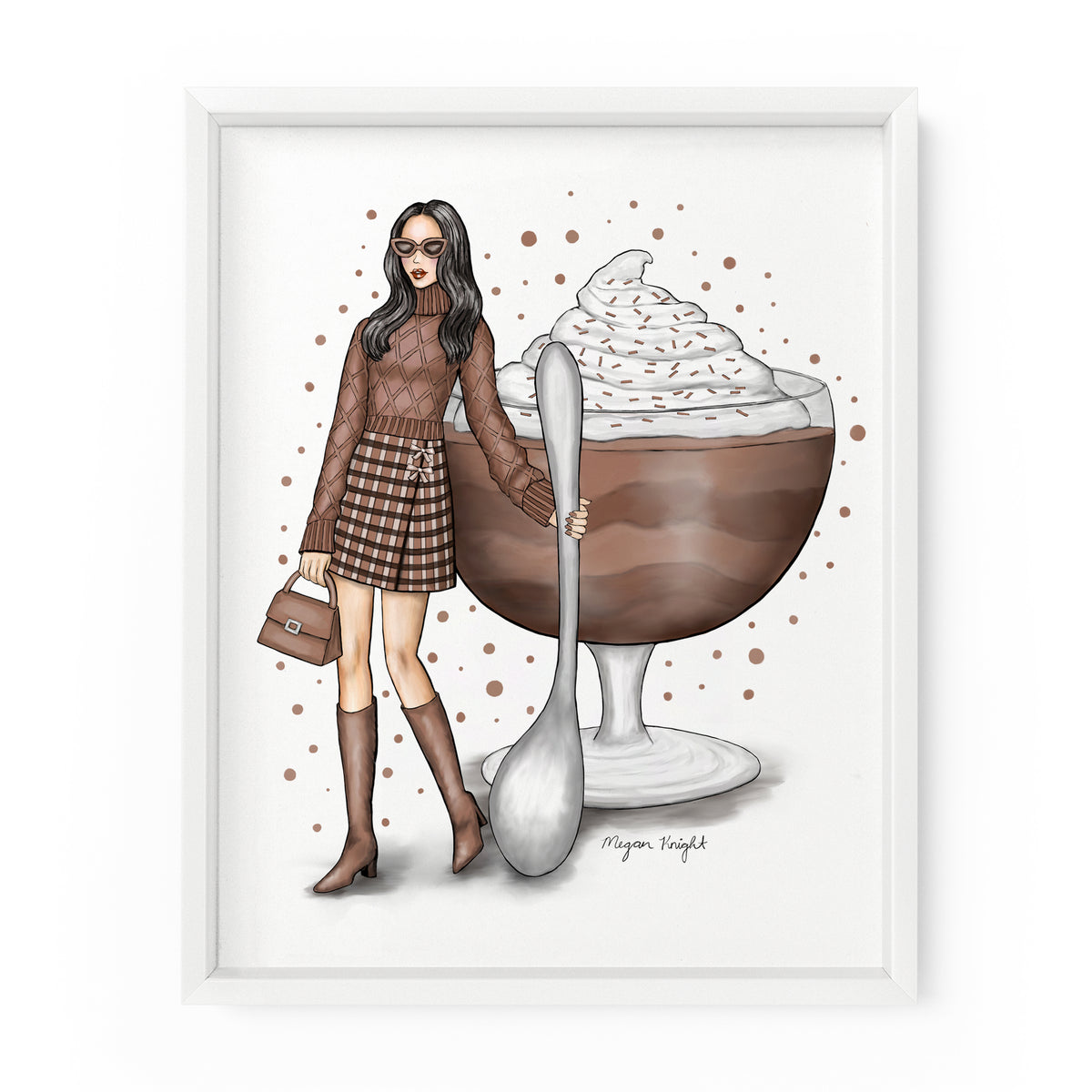 Mocha Mousse Gal | Fashion Illustration Art Print