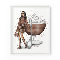 Mocha Mousse Gal | Fashion Illustration Art Print