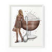 Mocha Mousse Gal | Fashion Illustration Art Print