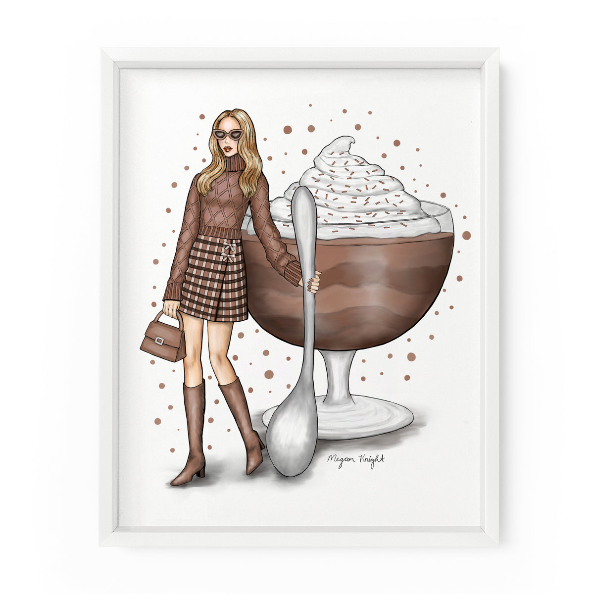 Mocha Mousse Gal | Fashion Illustration Art Print