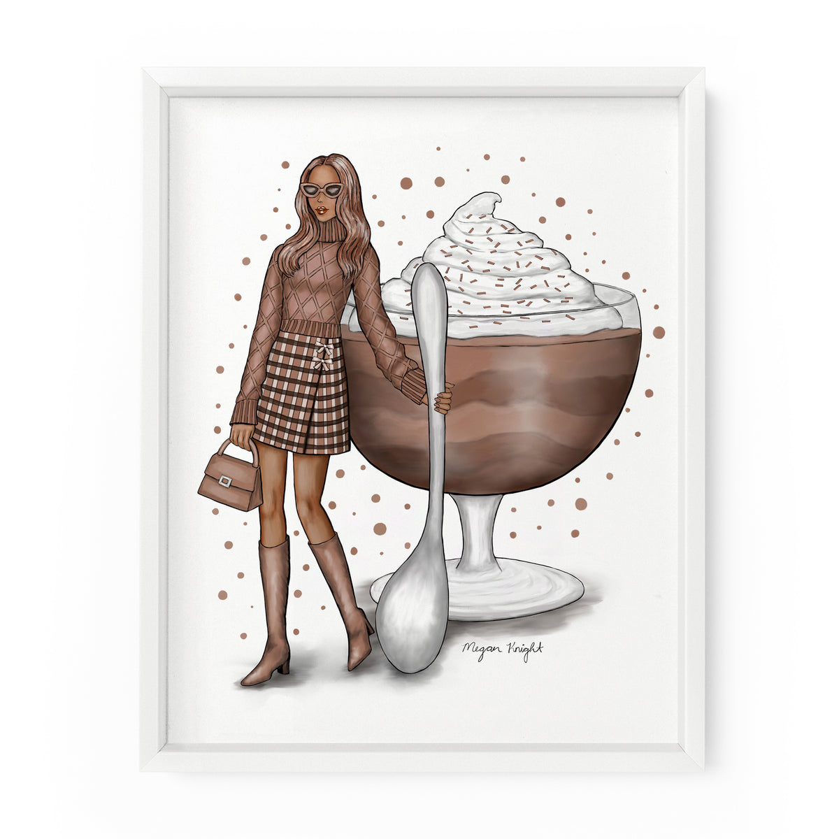 Mocha Mousse Gal | Fashion Illustration Art Print