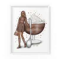 Mocha Mousse Gal | Fashion Illustration Art Print