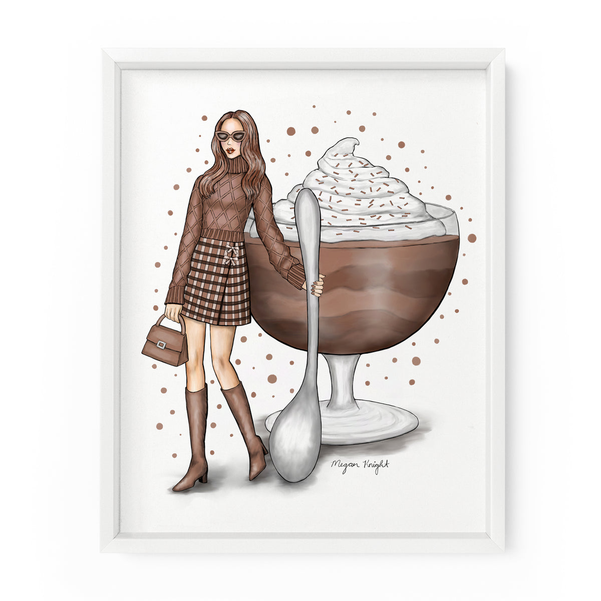 Mocha Mousse Gal | Fashion Illustration Art Print