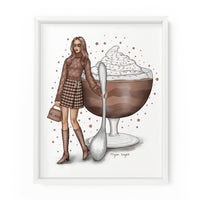 Mocha Mousse Gal | Fashion Illustration Art Print