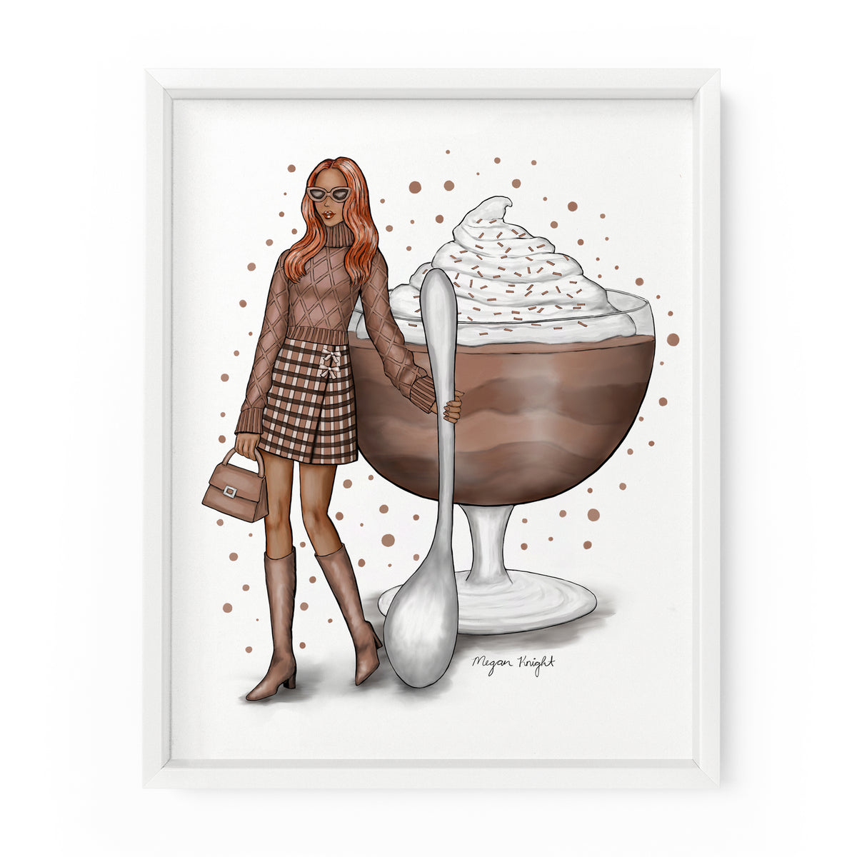 Mocha Mousse Gal | Fashion Illustration Art Print