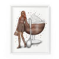 Mocha Mousse Gal | Fashion Illustration Art Print