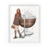 Mocha Mousse Gal | Fashion Illustration Art Print