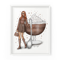Mocha Mousse Gal | Fashion Illustration Art Print