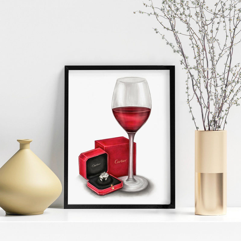 Luxury Wine | Fashion Illustration Art Print