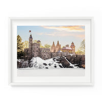 NYC Art Photo Print - Belvedere Castle in Central Park on a beautiful winter day in New York City