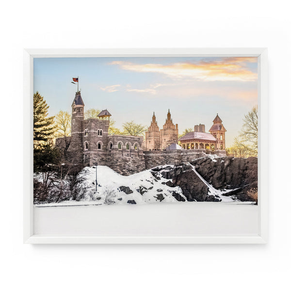 NYC Art Photo Print - Belvedere Castle in Central Park on a beautiful winter day in New York City