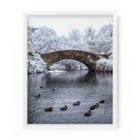 Central Park Gapstow Bridge Winter Snow | Fine Art Photography Print