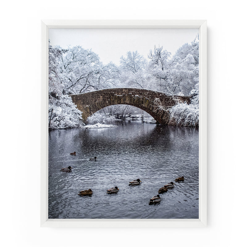 Central Park Gapstow Bridge Winter Snow | Fine Art Photography Print