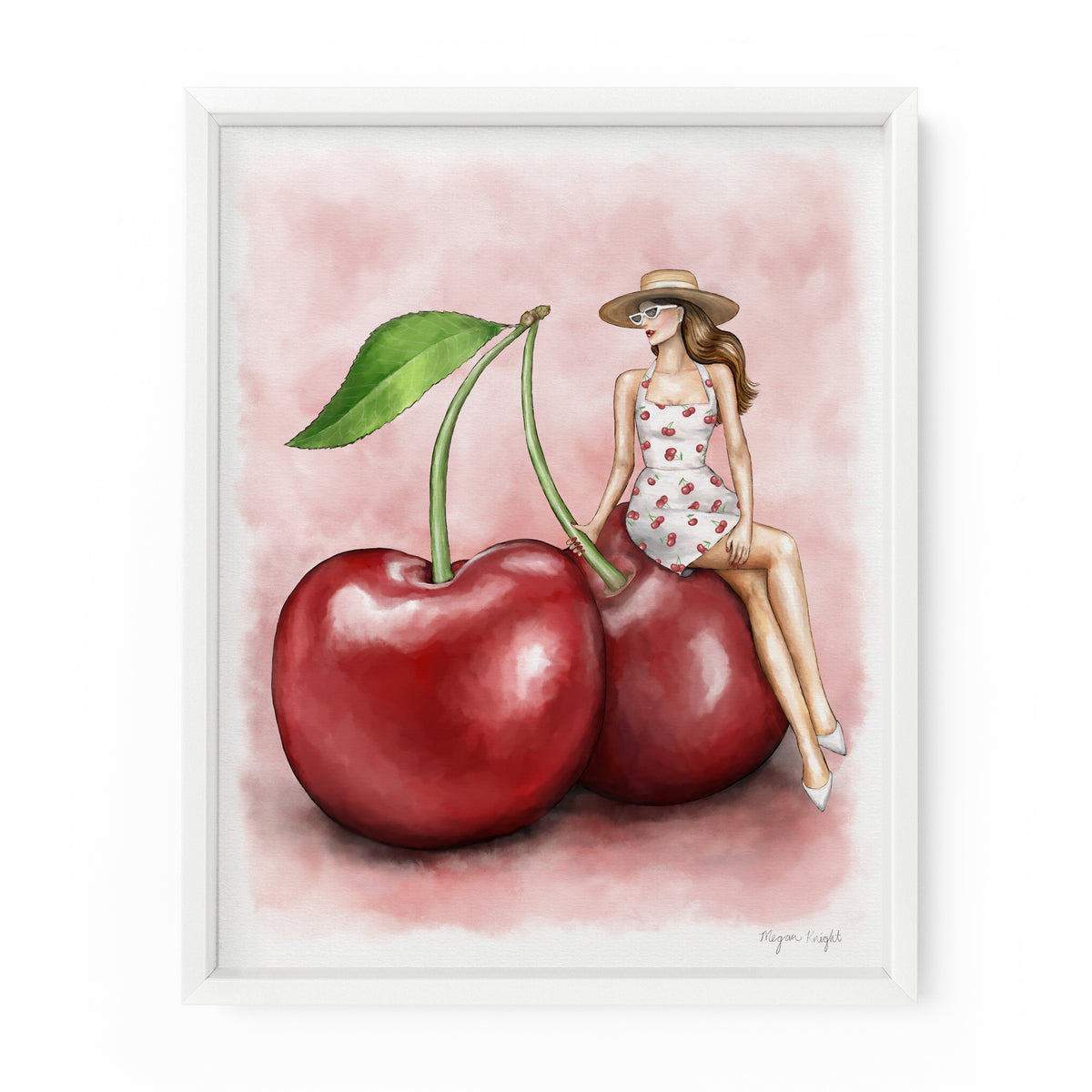 Cherry Darling Gal | Fashion Illustration Art Print