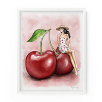 Cherry Darling Gal | Fashion Illustration Art Print