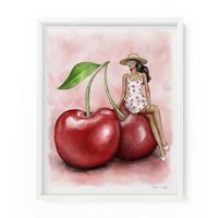 Cherry Darling Gal | Fashion Illustration Art Print