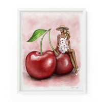 Cherry Darling Gal | Fashion Illustration Art Print