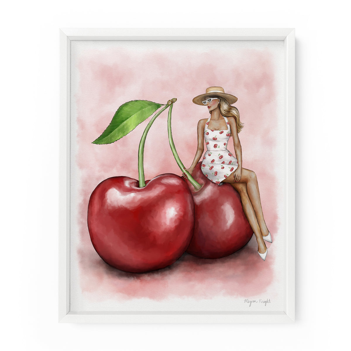 Cherry Darling Gal | Fashion Illustration Art Print