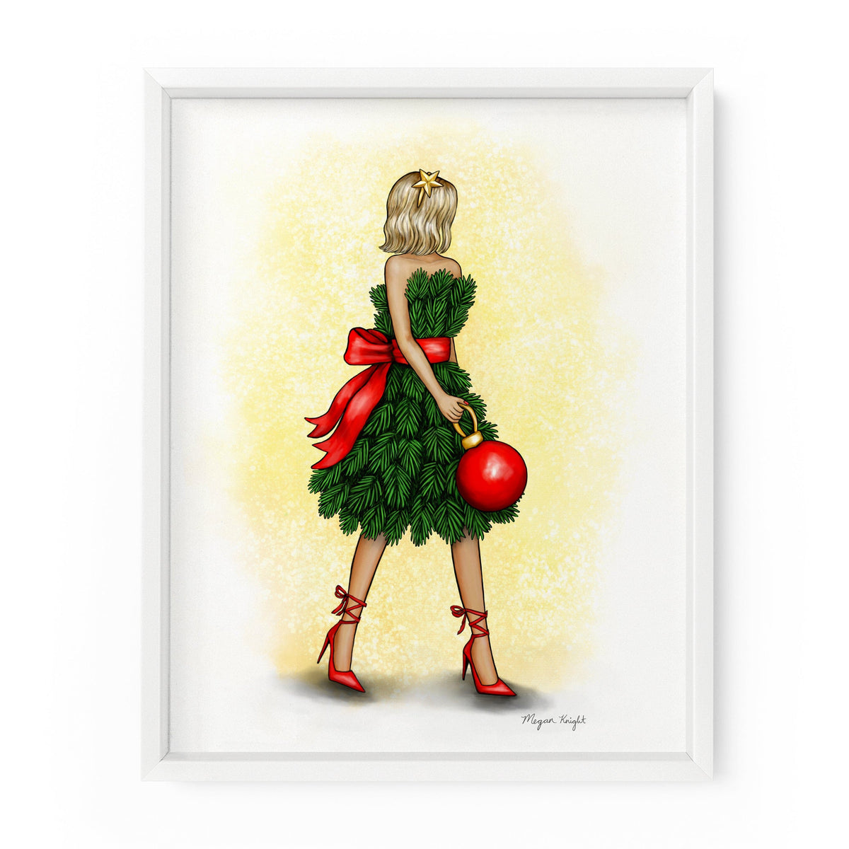 christmas dress drawing The Christmas Tree Dress Fashion Illustration