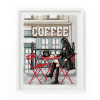 Coffee Shop Gal | Fashion Illustration Art Print