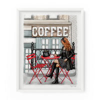 Coffee Shop Gal | Fashion Illustration Art Print