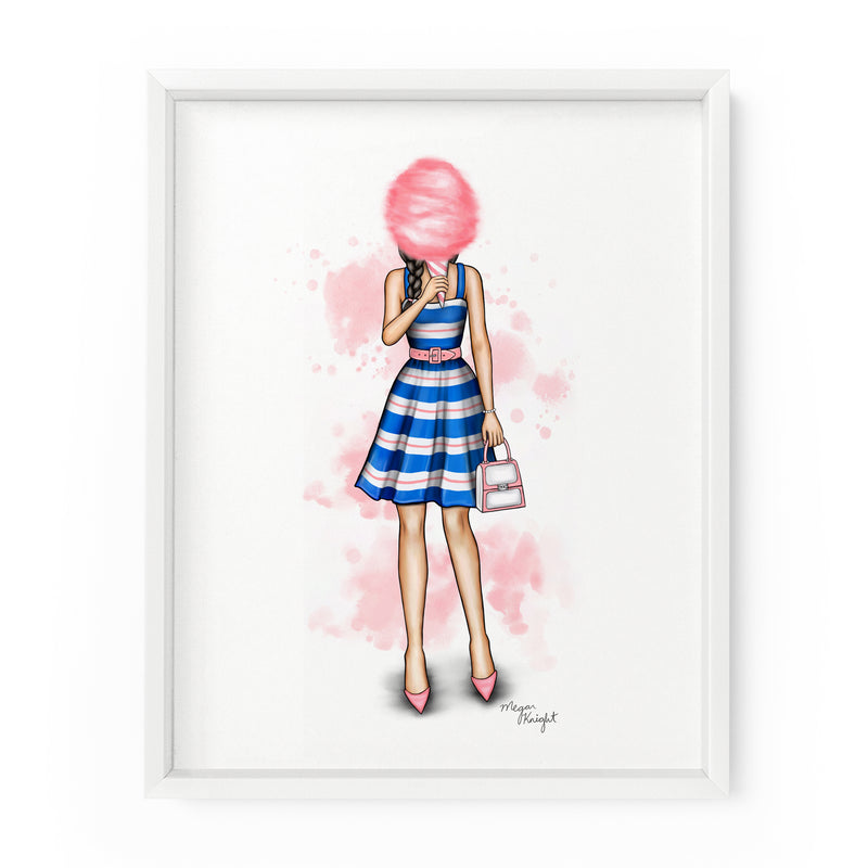 Cotton Candy Gal | Fashion Illustration Art Print