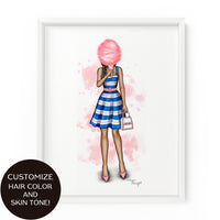 Cotton Candy Gal | Fashion Illustration Art Print