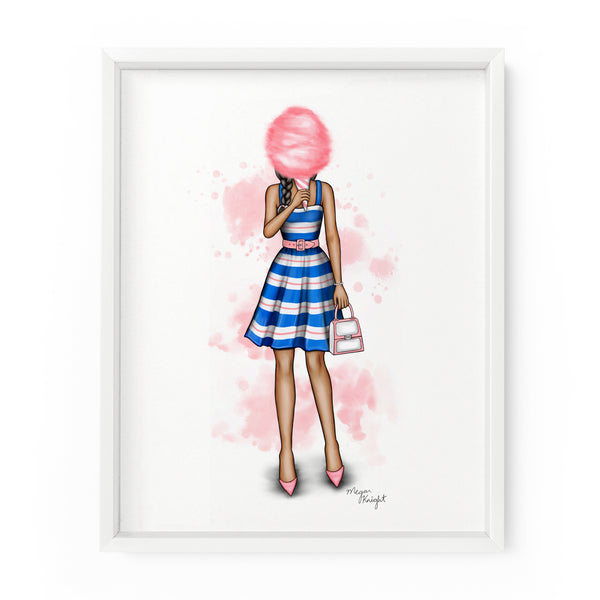 Cotton Candy Gal | Fashion Illustration Art Print