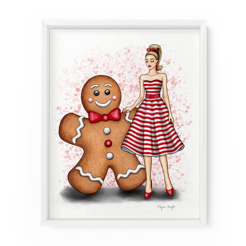 Gingerbread Gal | Fashion Illustration Art Print