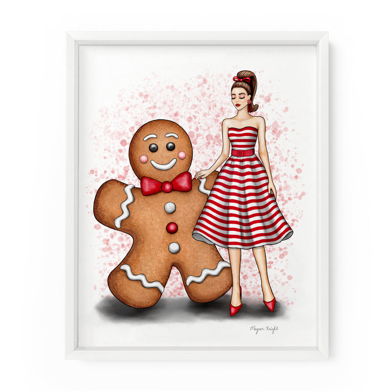 Gingerbread Gal | Fashion Illustration Art Print