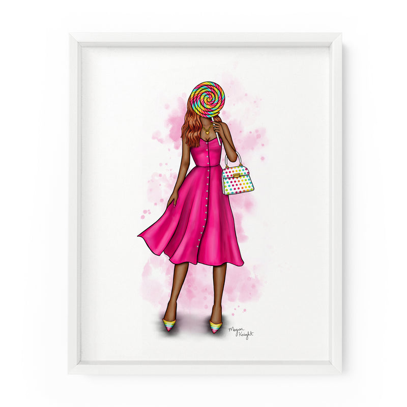 Lollipop Gal | Fashion Illustration Art Print