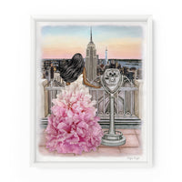 Manhattan View Floral Gal | Fashion Illustration Art Print