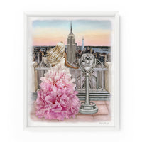 Manhattan View Floral Gal | Fashion Illustration Art Print