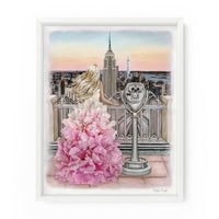 Manhattan View Floral Gal | Fashion Illustration Art Print