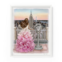 Manhattan View Floral Gal | Fashion Illustration Art Print