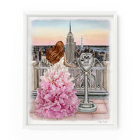 Manhattan View Floral Gal | Fashion Illustration Art Print
