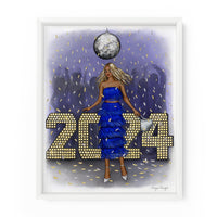 NYE 2024 Gal | Fashion Illustration Art Print