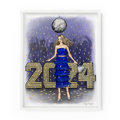 NYE 2024 Gal | Fashion Illustration Art Print