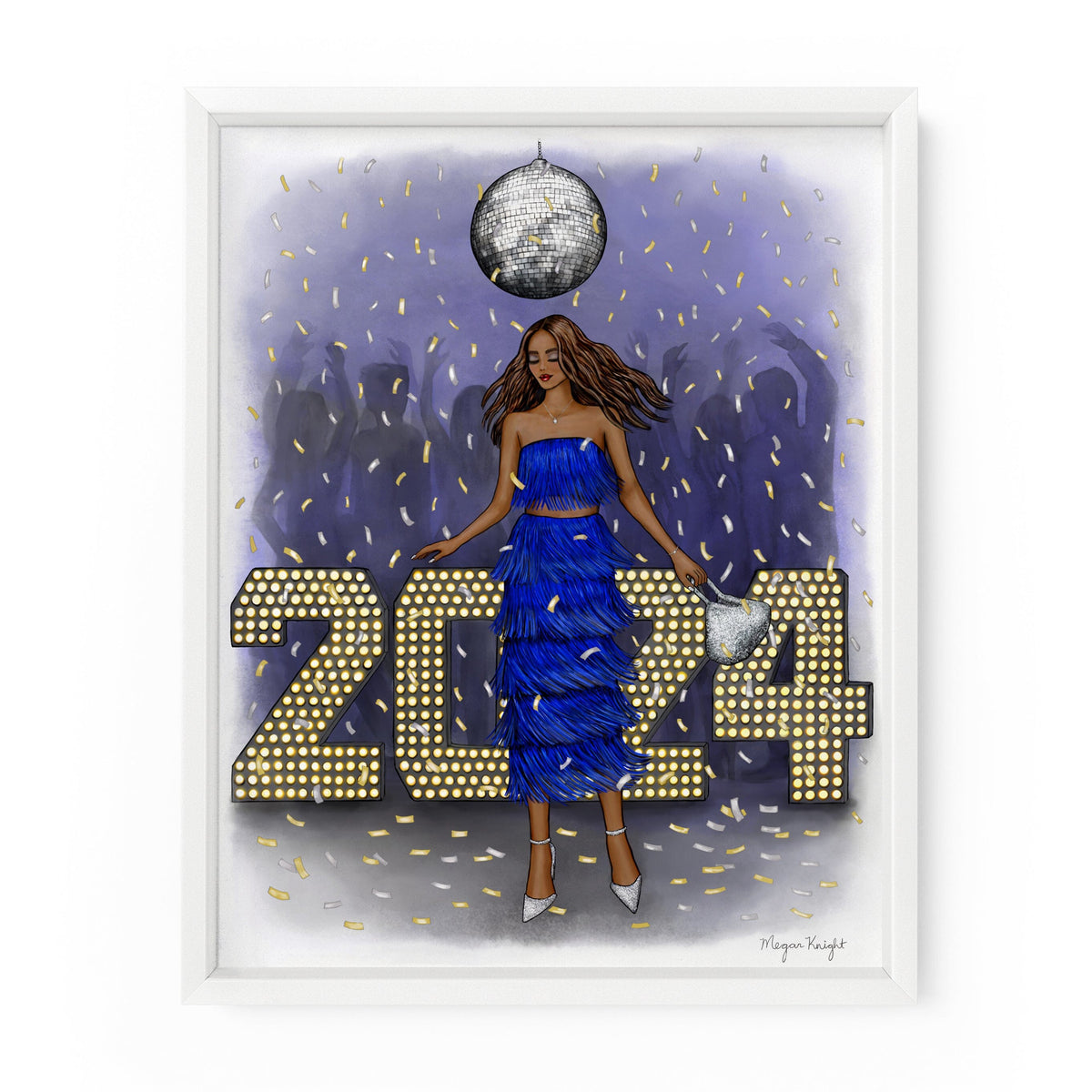 NYE 2024 Gal | Fashion Illustration Art Print