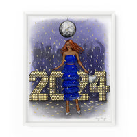 NYE 2024 Gal | Fashion Illustration Art Print