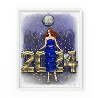 NYE 2024 Gal | Fashion Illustration Art Print