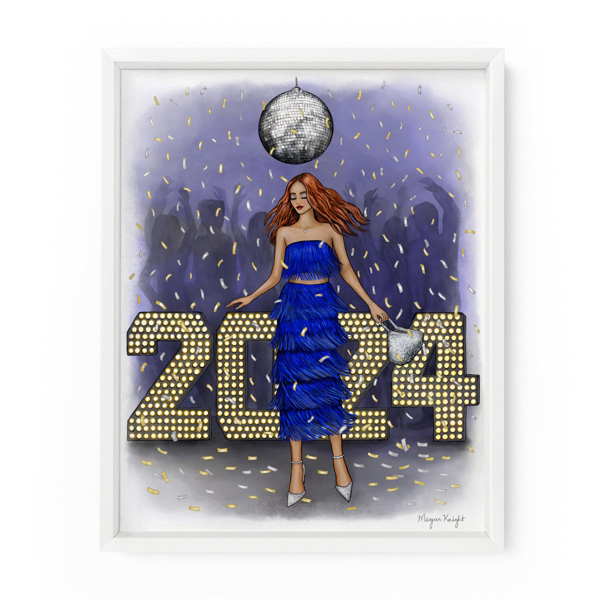 NYE 2024 Gal | Fashion Illustration Art Print