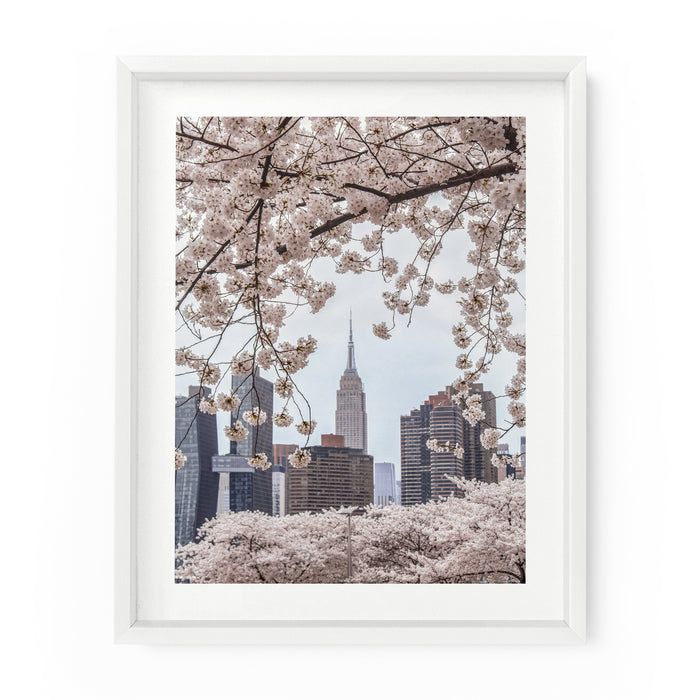 New York City Skyline Cherry Blossoms (Empire State Building) | Fine Art Photography Print
