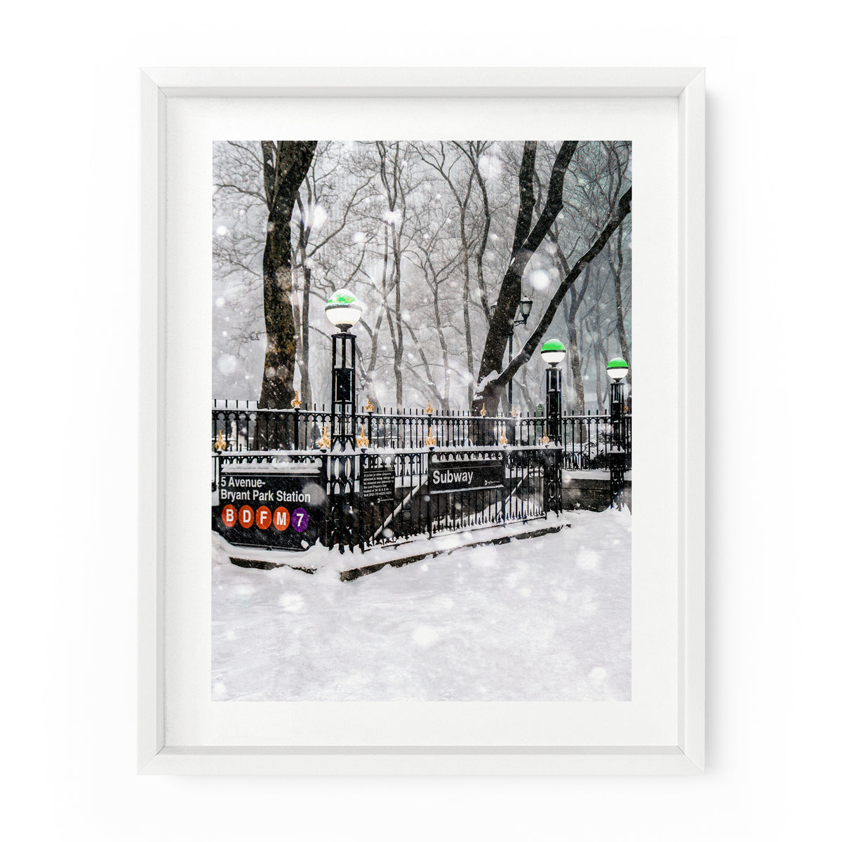 New York City Subway Station Winter Snow | Fine Art Photography Print