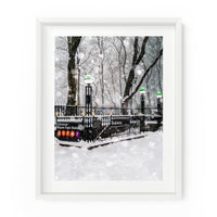 New York City Subway Station Winter Snow | Fine Art Photography Print