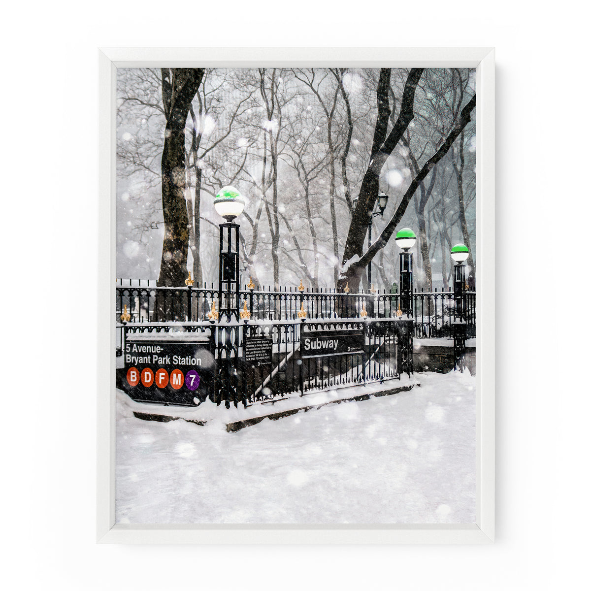New York City Subway Station Winter Snow | Fine Art Photography Print